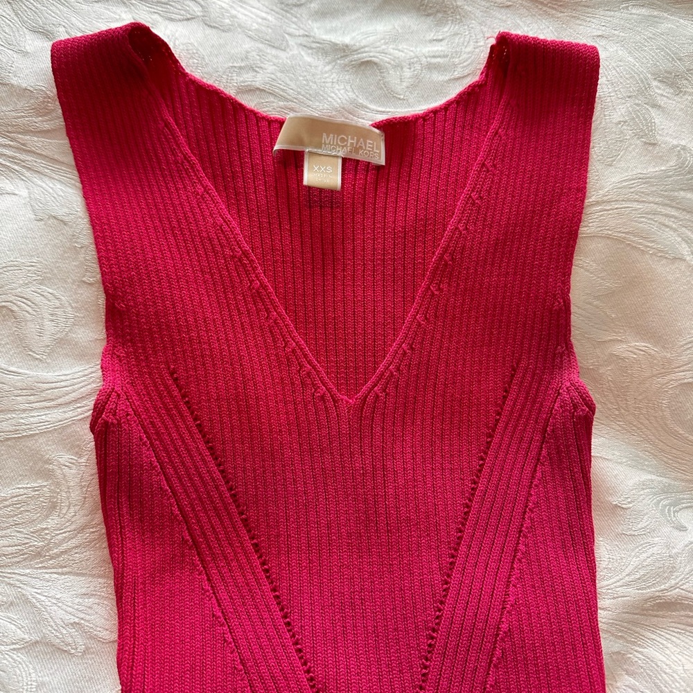 Michael Kors pink bodycon midi dress